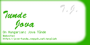 tunde jova business card
